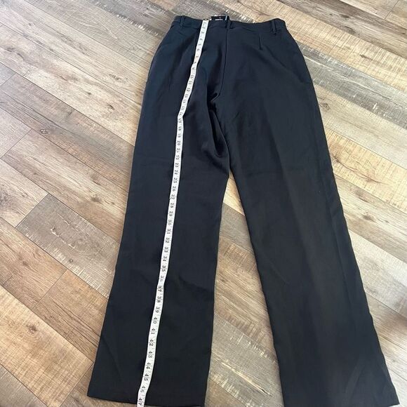 Pretty little thing black wide leg high waist trousers size 12 - Picture 4 of 9